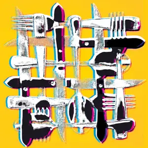 la faim du monde - jaune  Repro